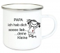 Preview: ♥ Tasse Emailletasse Strichmännchen Papa ... Name,  Wunschname, Dankeschön, Abschied, Jubiläum, Geschenk, Becher von Lüttentüddel